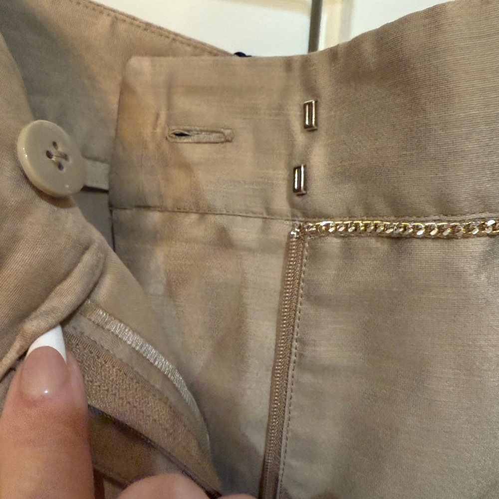Marina Rinaldi Lisetta Italian Cropped Camel Pants Size 10 NWT - Picture 7 of 9